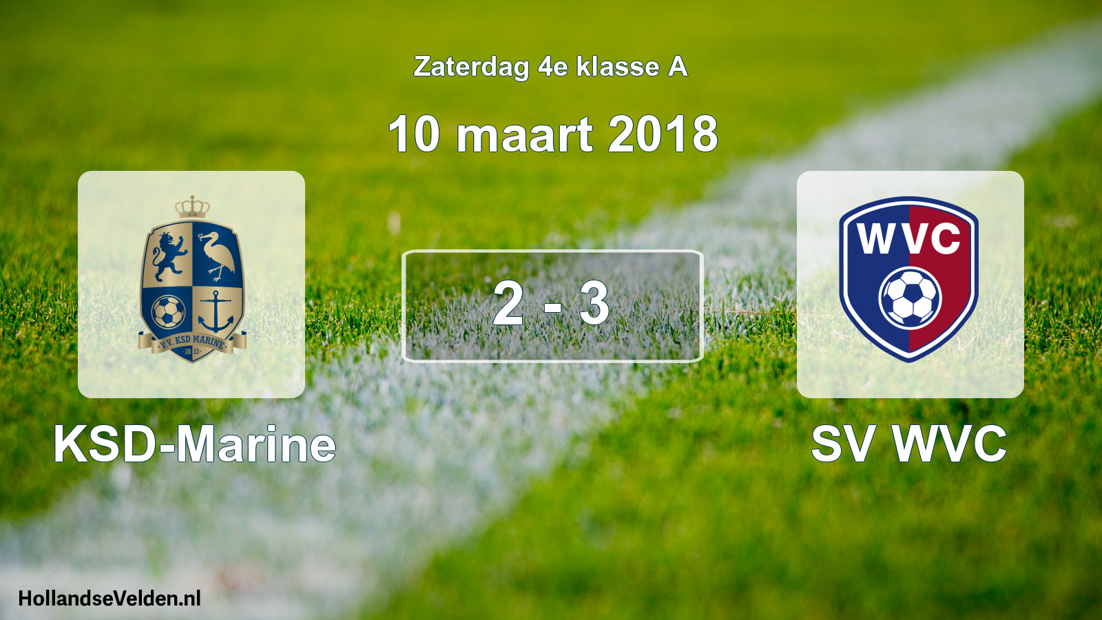 Total number of matches played: KSD-Marine - SV WVC 2 - 3 (10 March 2018)