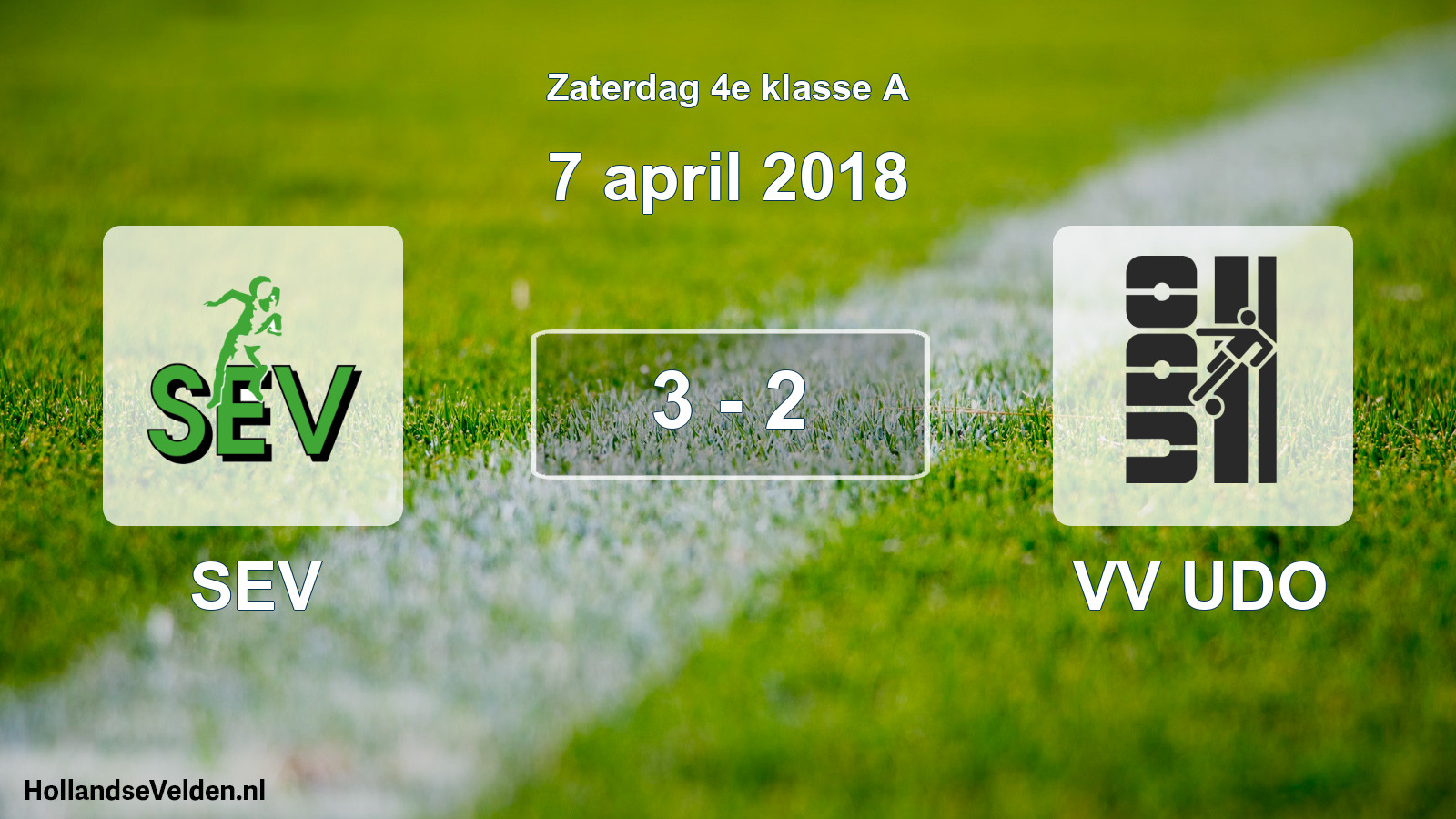 Total number of matches played: SEV - VV UDO 3 - 2 (7 April 2018)
