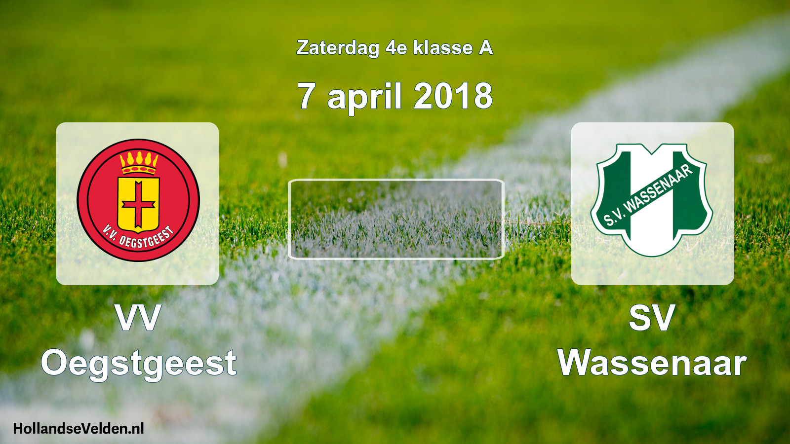 Scheduled Match: VV Oegstgeest - SV Wassenaar (7 April 2018)