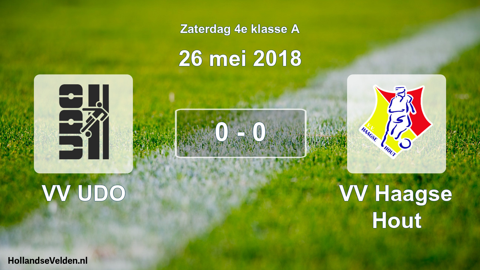 Total number of matches played: VV UDO - VV Haagse Hout 0 - 0 (26 May 2018)