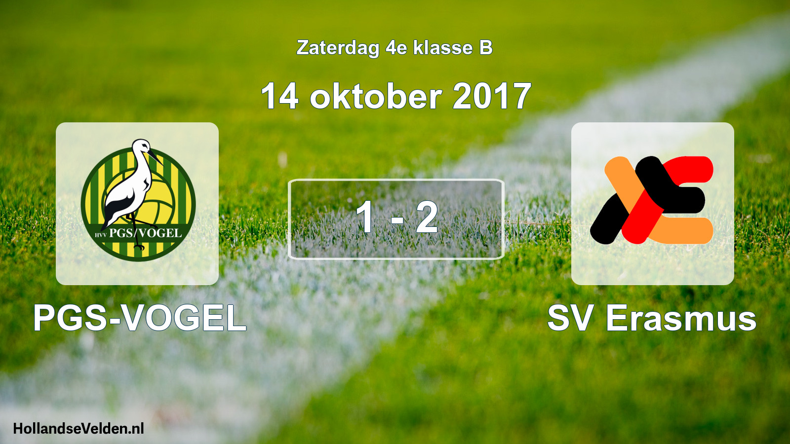 Total number of matches played: PGS-VOGEL - SV Erasmus 1 - 2 (14 October 2017)