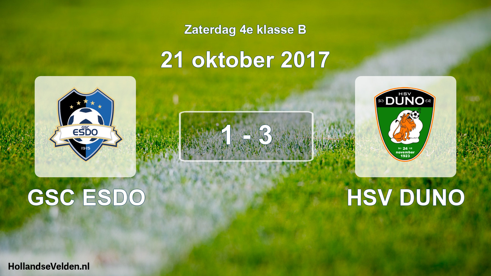 Total number of matches played: GSC ESDO - HSV DUNO 1 - 3 (21 October 2017)