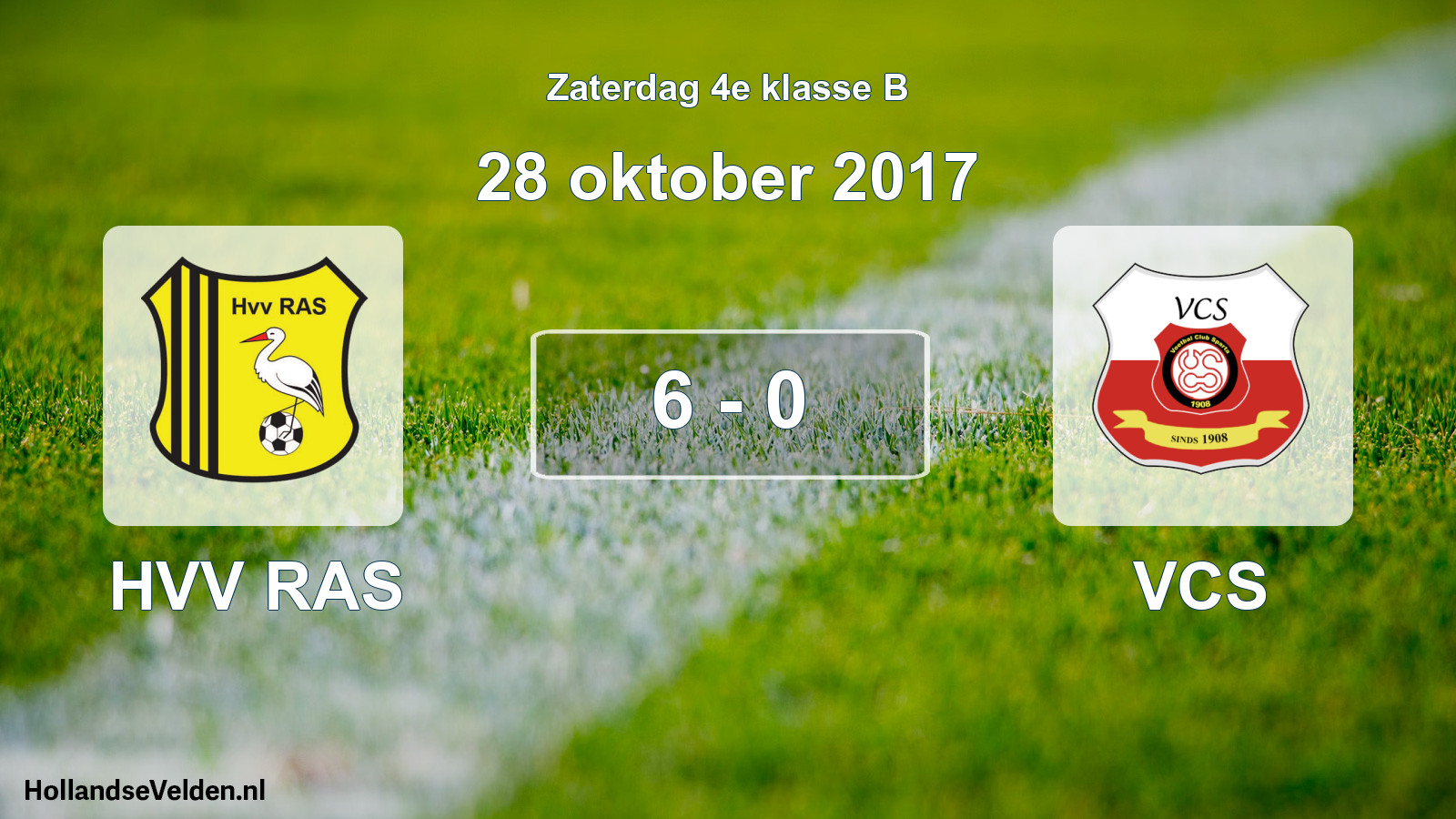 Total number of matches played: HVV RAS - VCS 6 - 0 (28 October 2017)