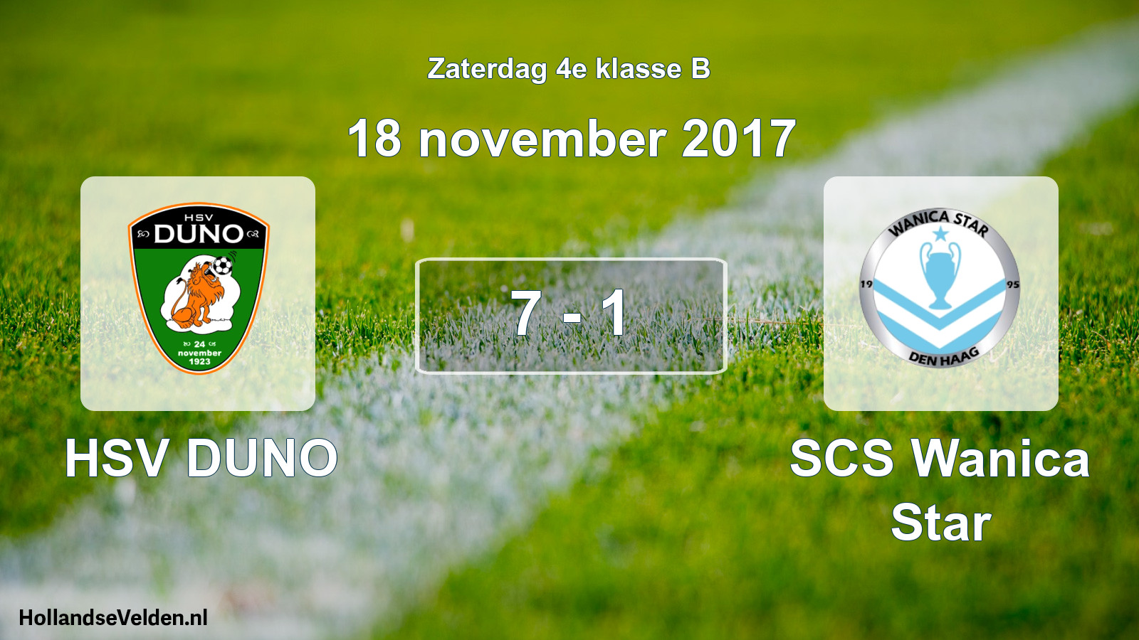 Total number of matches played: HSV DUNO - SCS Wanica Star 7 - 1 (18 November 2017)