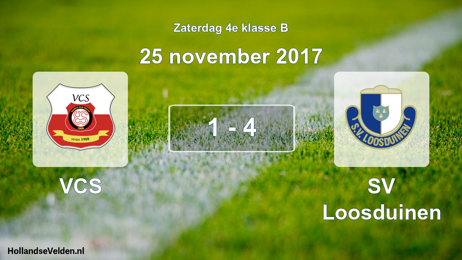Total number of matches played: VCS - SV Loosduinen 1 - 4 (25 November 2017)