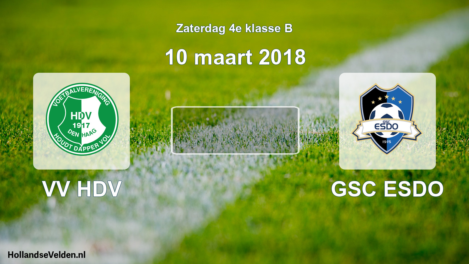 Scheduled Match: VV HDV - GSC ESDO (10 March 2018)