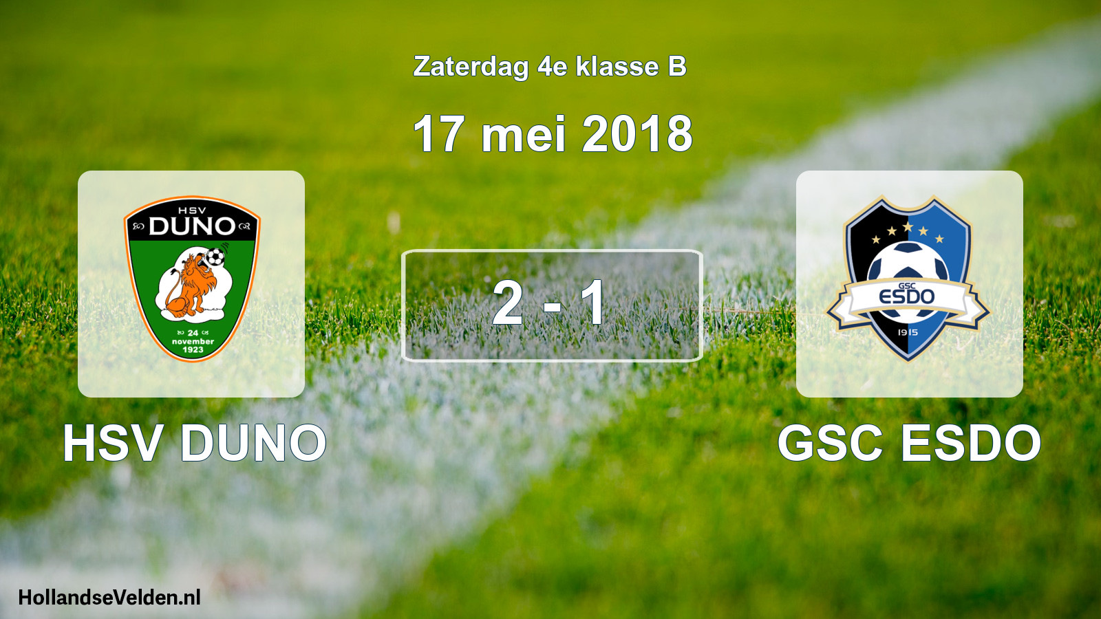 Total number of matches played: HSV DUNO - GSC ESDO 2 - 1 (17 May 2018)