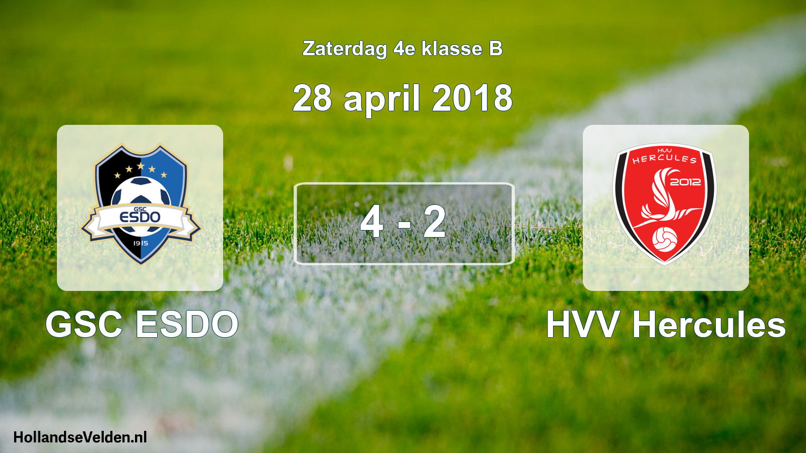 Total number of matches played: GSC ESDO - HVV Hercules 4 - 2 (28 April 2018)