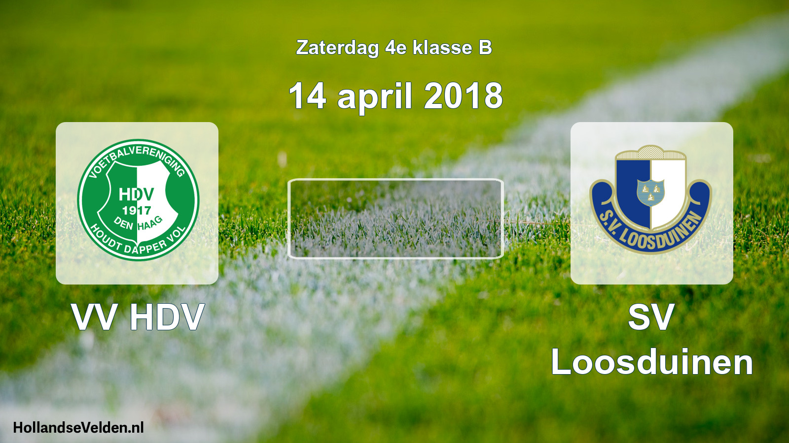 Scheduled Match: VV HDV - SV Loosduinen (14 April 2018)