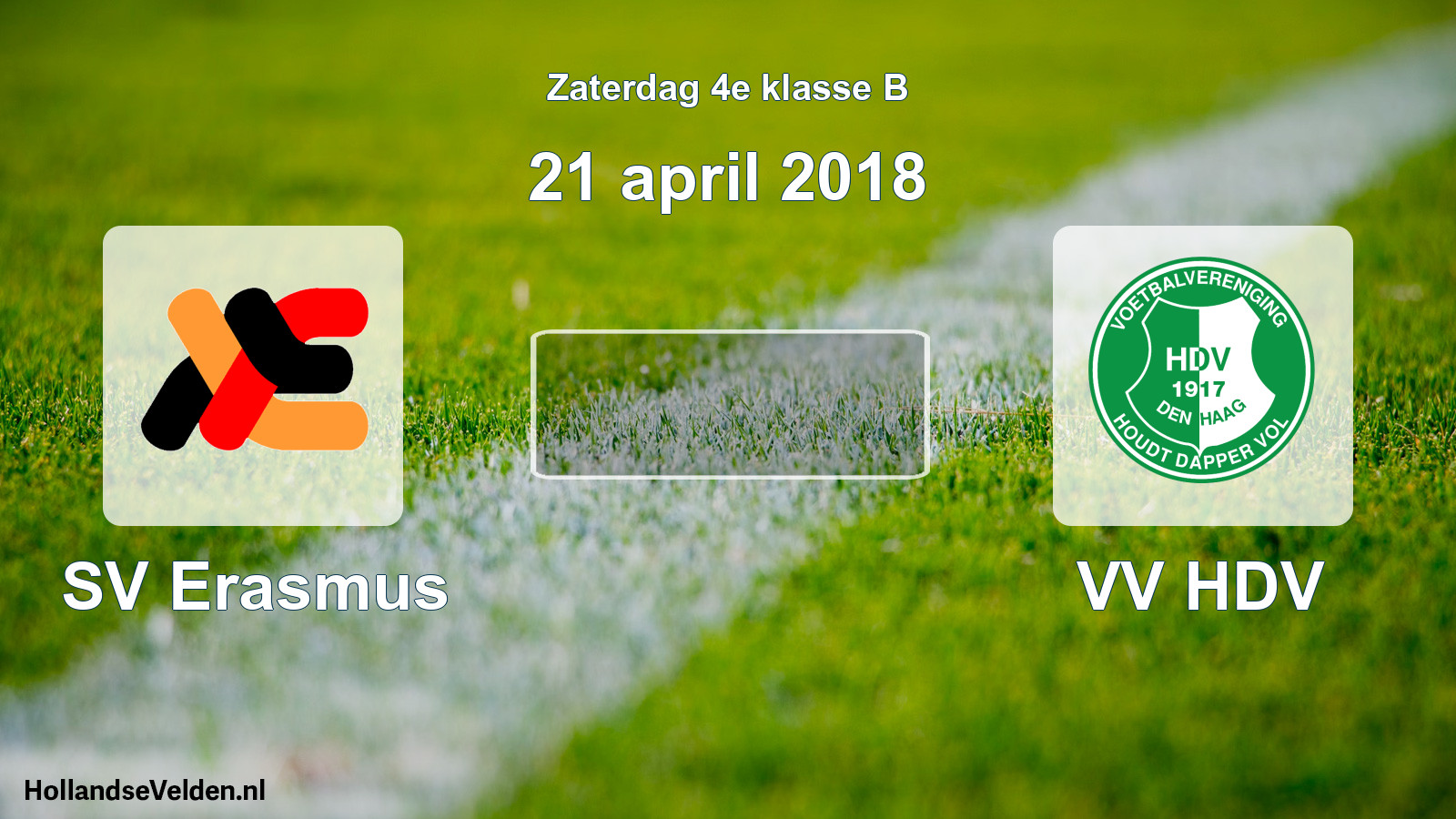 Scheduled Match: SV Erasmus - VV HDV (21 April 2018)