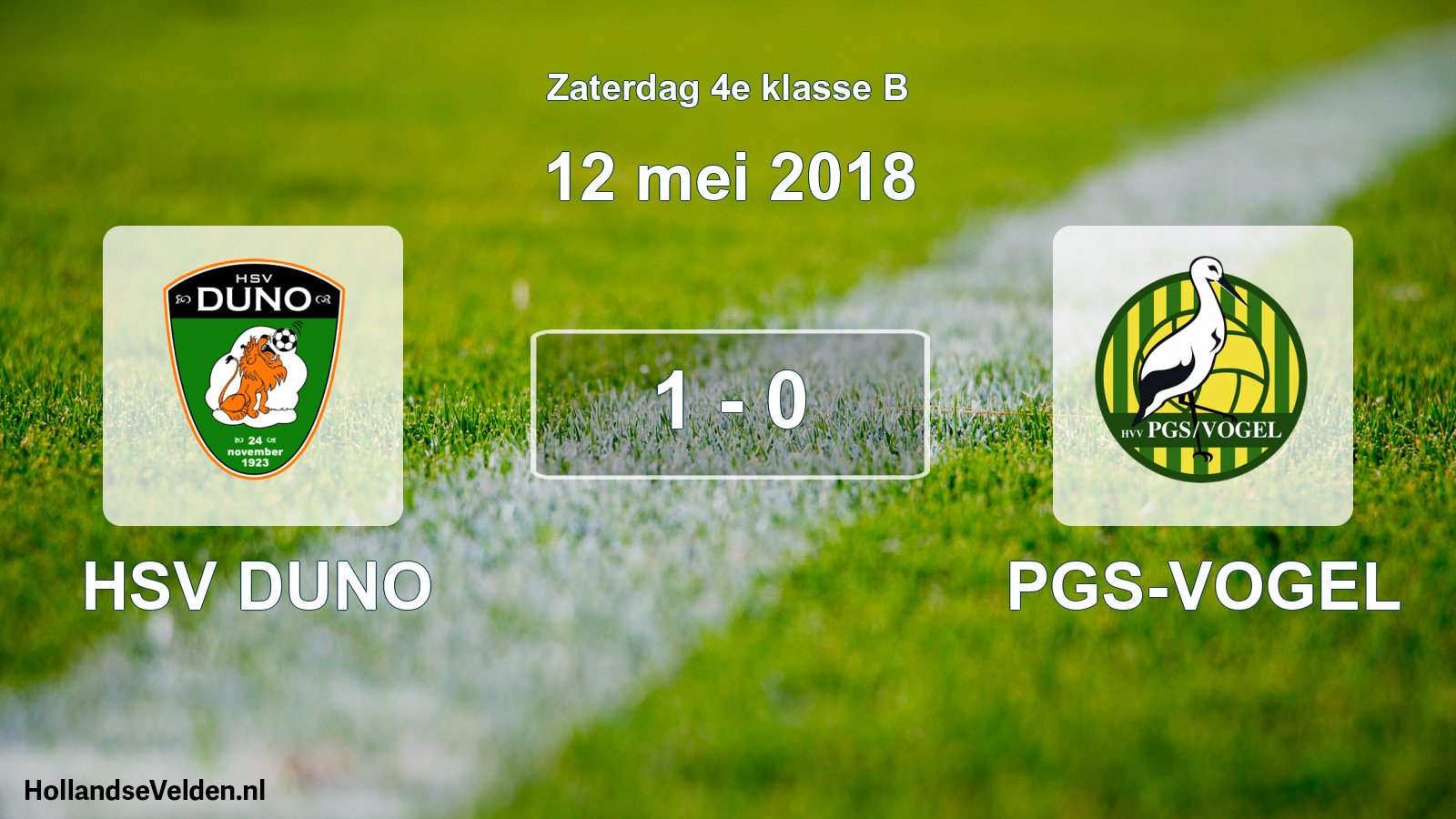 Total number of matches played: HSV DUNO - PGS-VOGEL 1 - 0 (12 May 2018)
