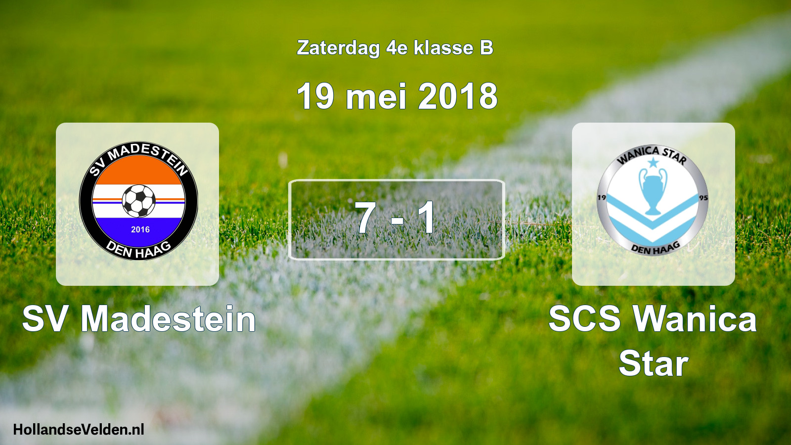 Total number of matches played: SV Madestein - SCS Wanica Star 7 - 1 (19 May 2018)