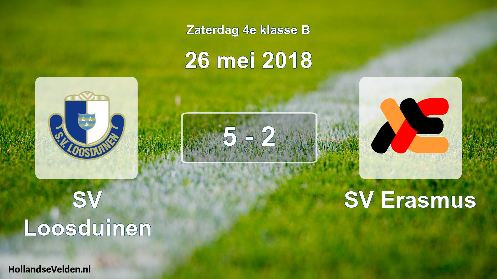 Total number of matches played: SV Loosduinen - SV Erasmus 5 - 2 (26 May 2018)