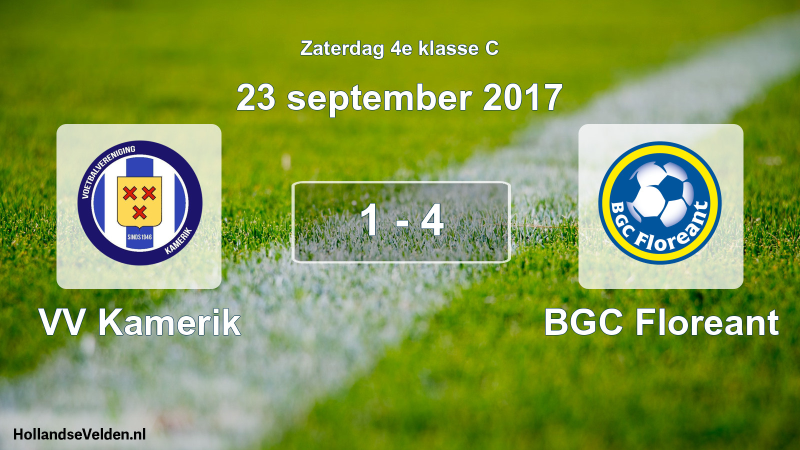 Total number of matches played: VV Kamerik - BGC Floreant 1 - 4 (23 September 2017)