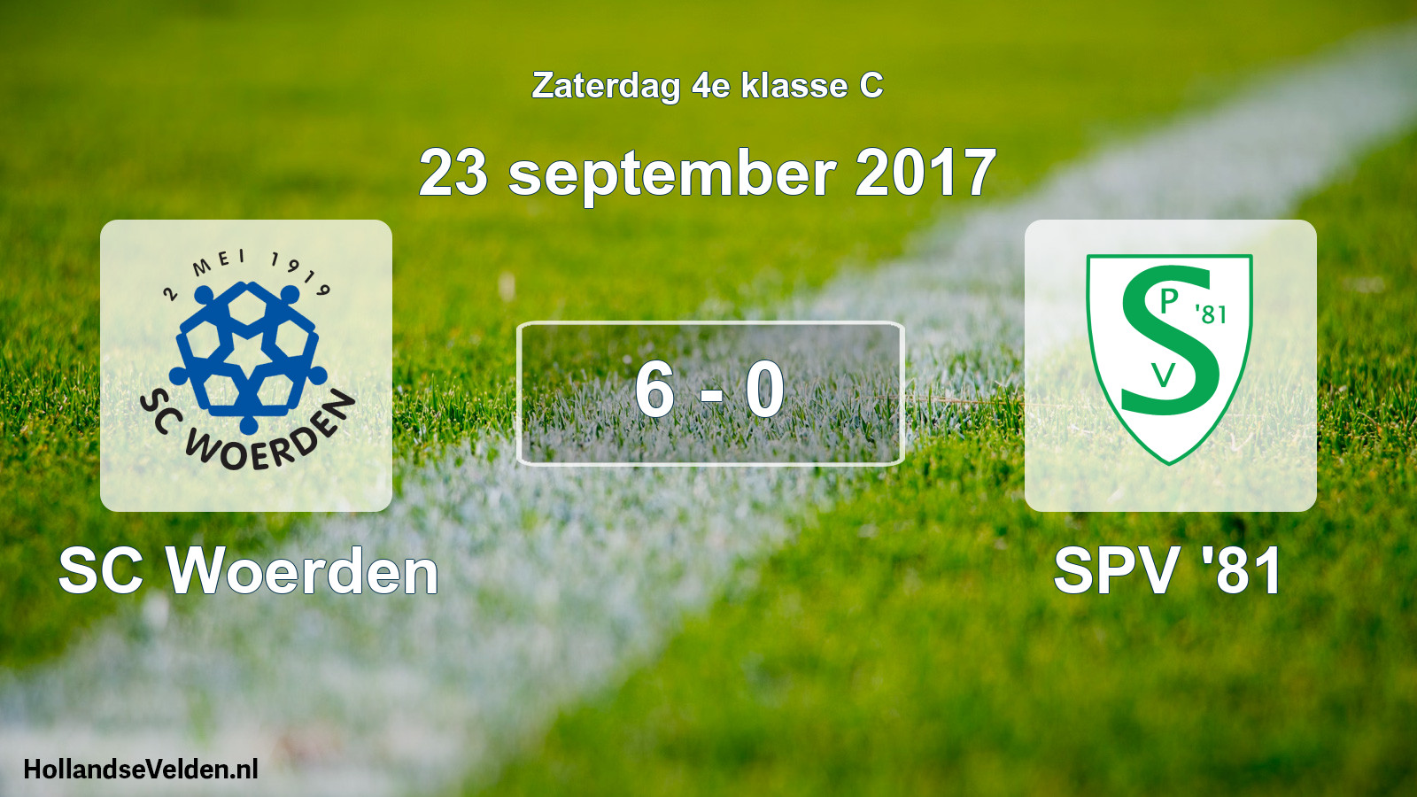 Total number of matches played: SC Woerden - SPV '81 6 - 0 (23 September 2017)