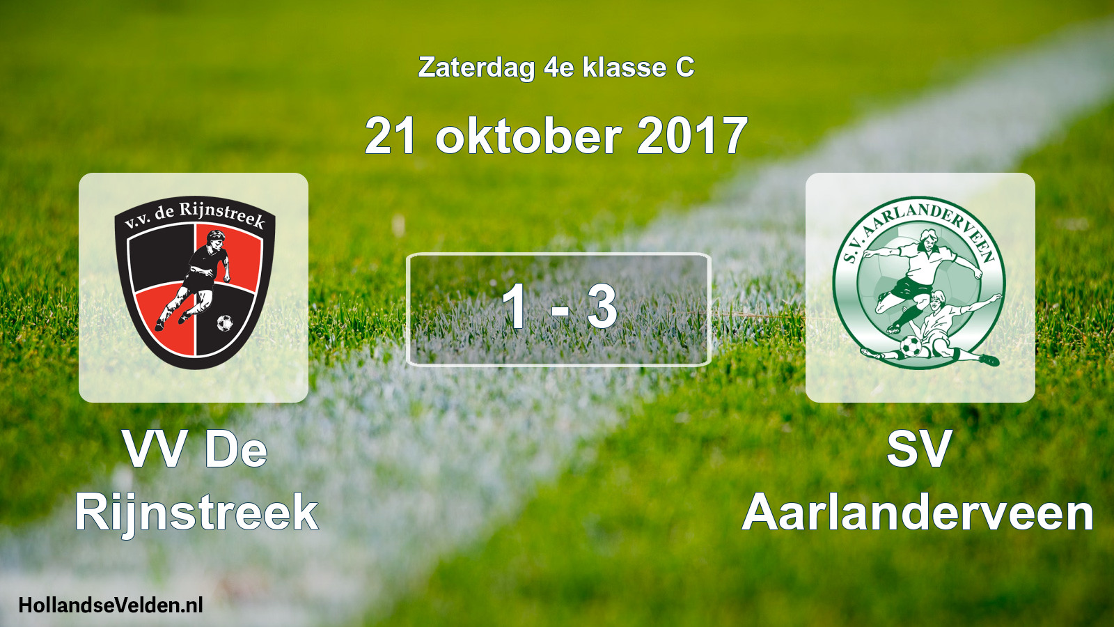 Total number of matches played: VV De Rijnstreek - SV Aarlanderveen 1 - 3 (21 October 2017)