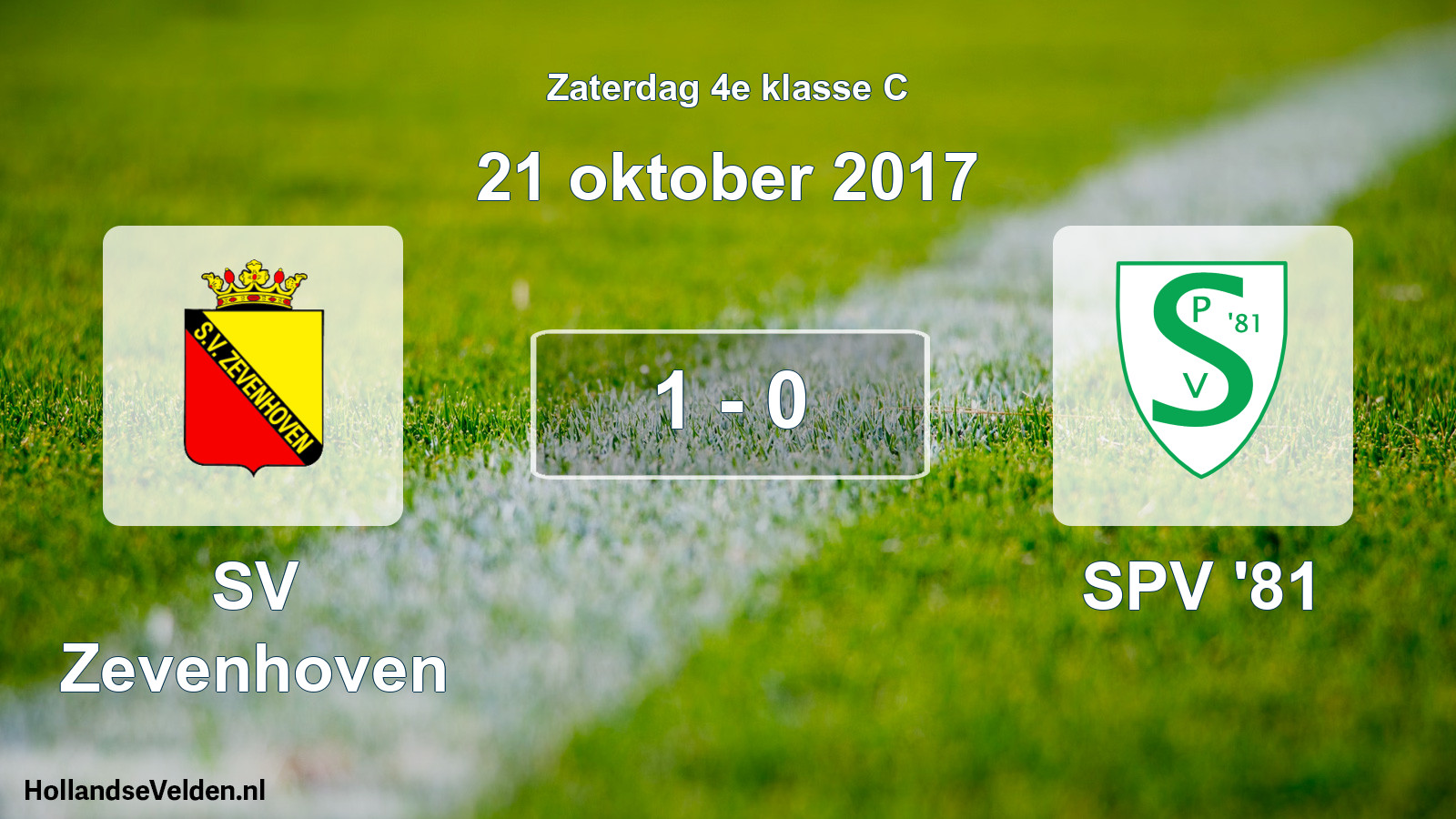 Total number of matches played: SV Zevenhoven - SPV '81 1 - 0 (21 October 2017)