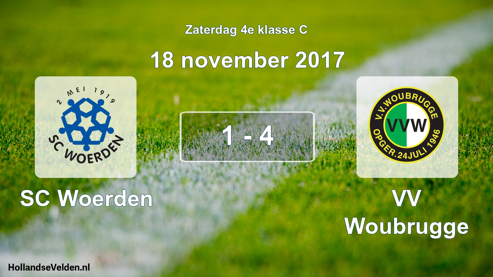 Total number of matches played: SC Woerden - VV Woubrugge 1 - 4 (18 November 2017)