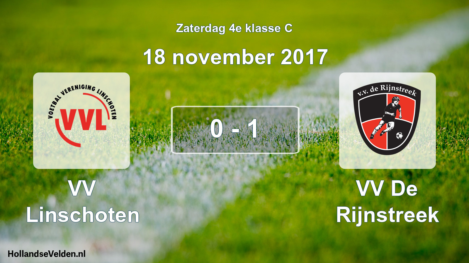 Total number of matches played: VV Linschoten - VV De Rijnstreek 0 - 1 (18 November 2017)