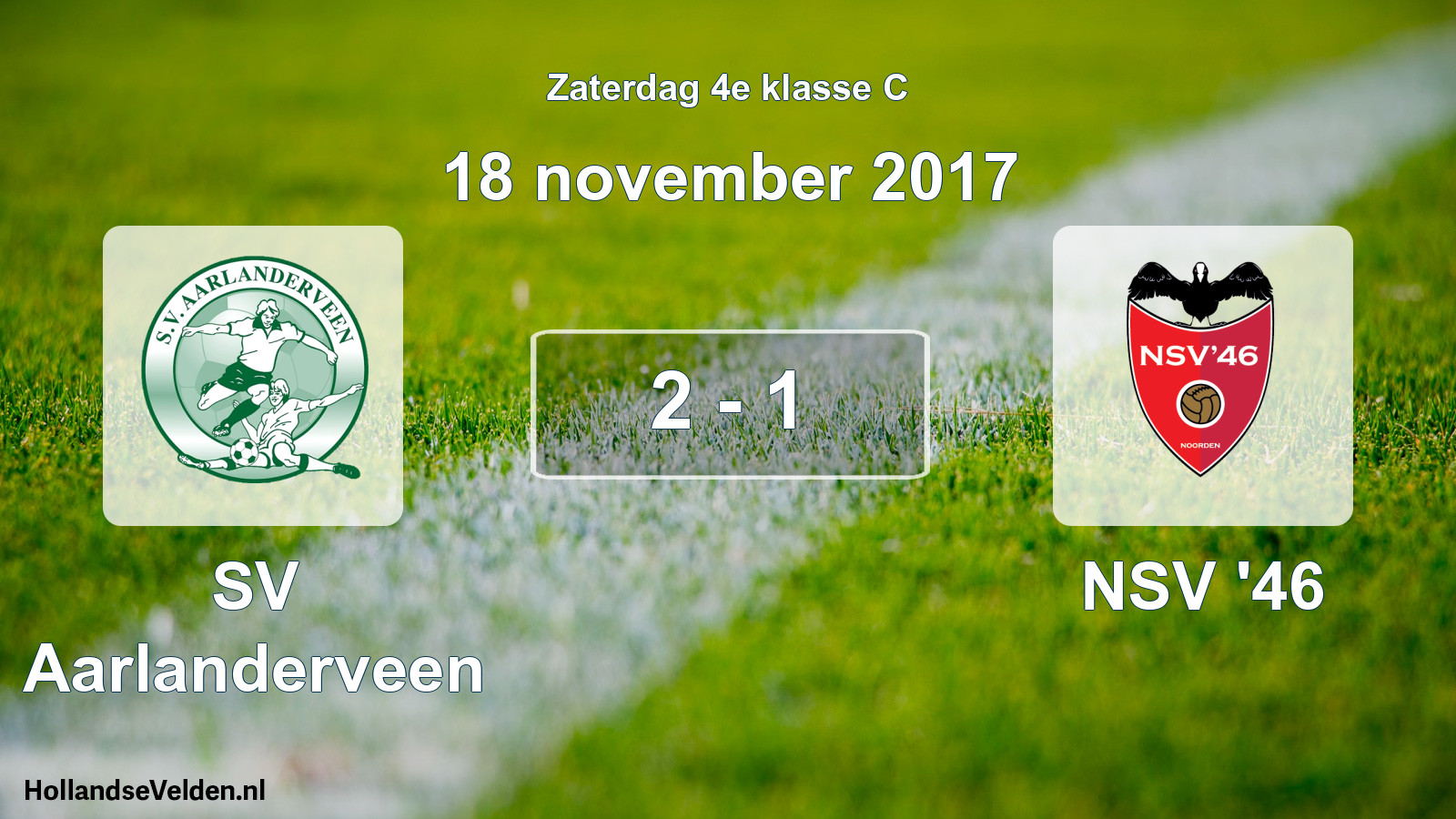 Total number of matches played: SV Aarlanderveen - NSV '46 2 - 1 (18 November 2017)