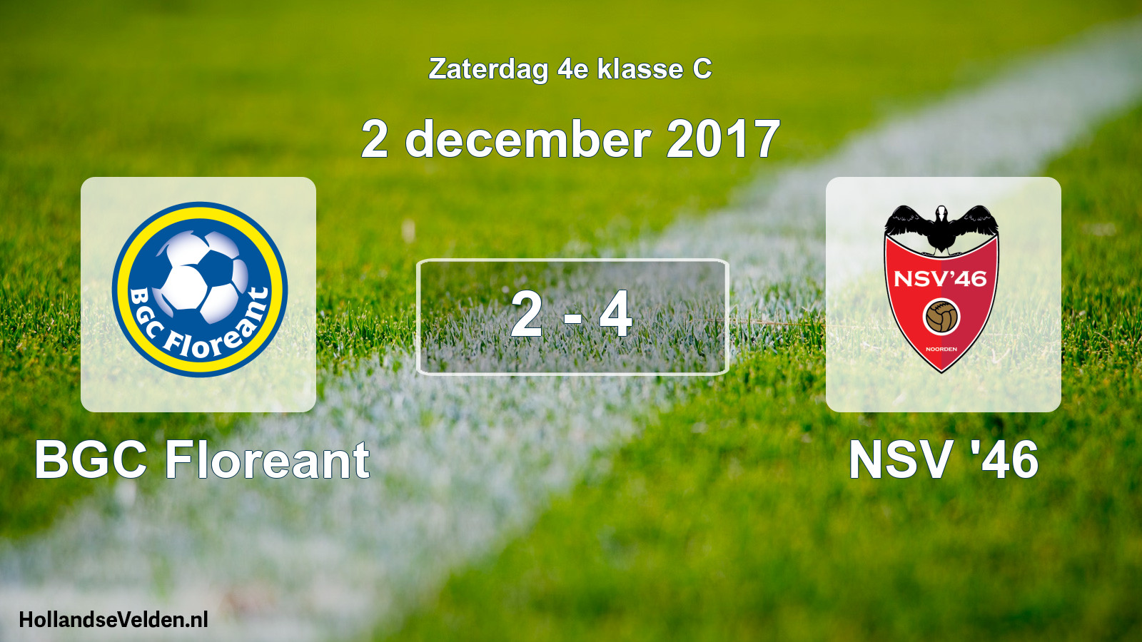 Total number of matches played: BGC Floreant - NSV '46 2 - 4 (2 December 2017)