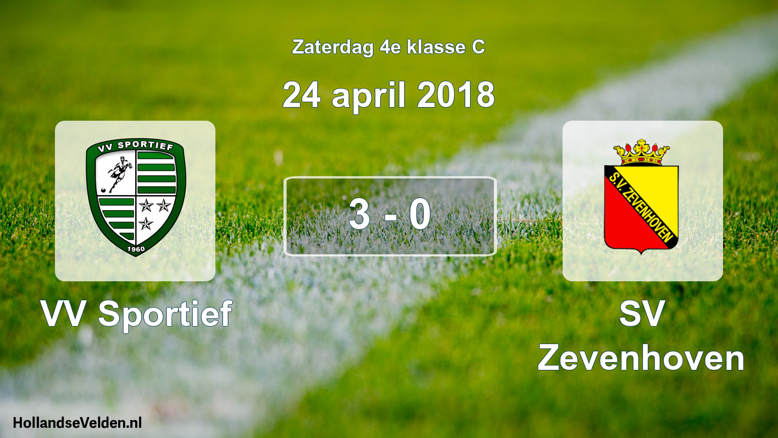 Total number of matches played: VV Sportief - SV Zevenhoven 3 - 0 (24 April 2018)