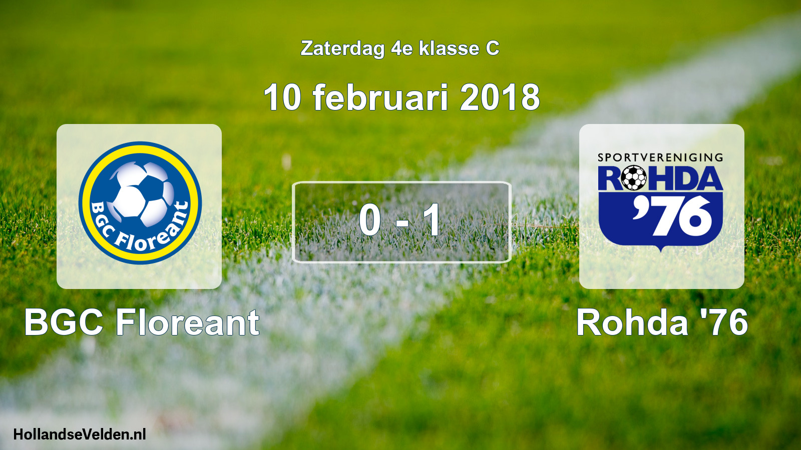 Total number of matches played: BGC Floreant - Rohda '76 0 - 1 (10 February 2018)