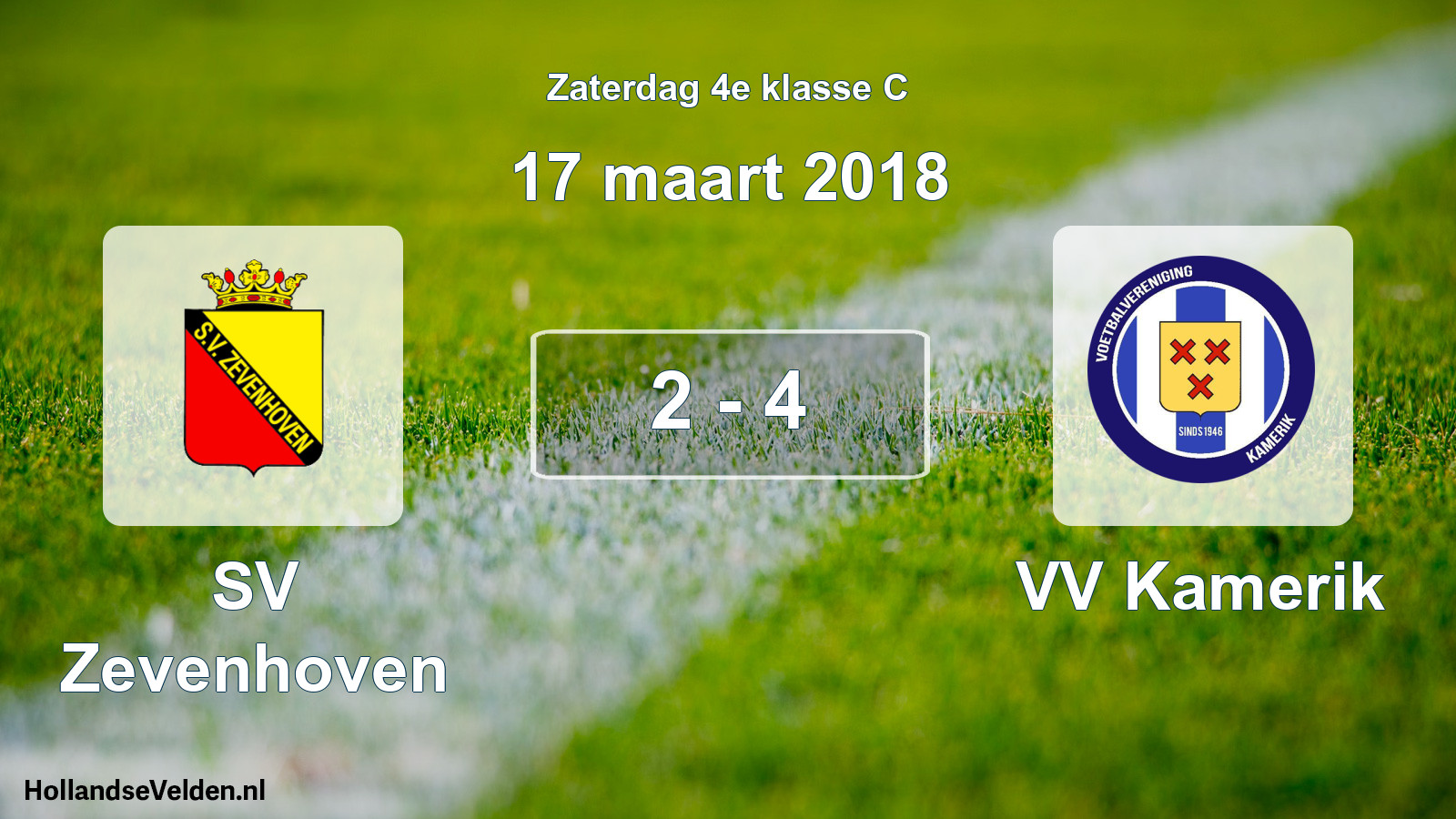 Total number of matches played: SV Zevenhoven - VV Kamerik 2 - 4 (17 March 2018)