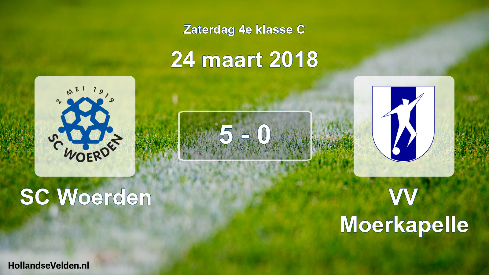 Total number of matches played: SC Woerden - VV Moerkapelle 5 - 0 (24 March 2018)