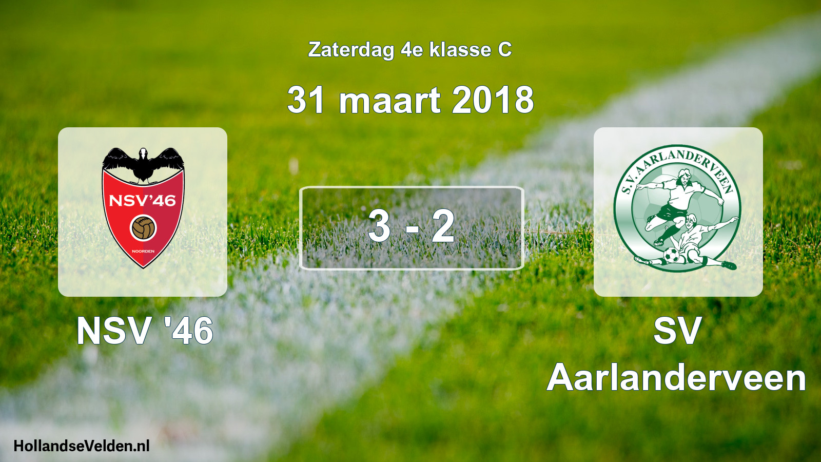 Total number of matches played: NSV '46 - SV Aarlanderveen 3 - 2 (31 March 2018)