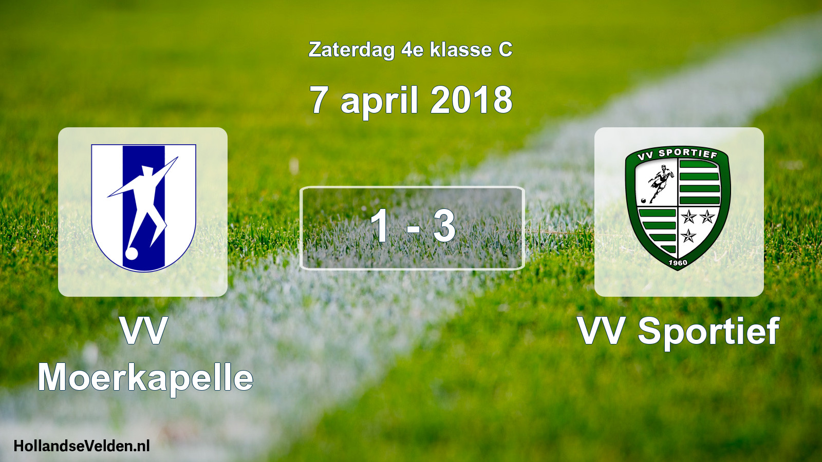Total number of matches played: VV Moerkapelle - VV Sportief 1 - 3 (7 April 2018)