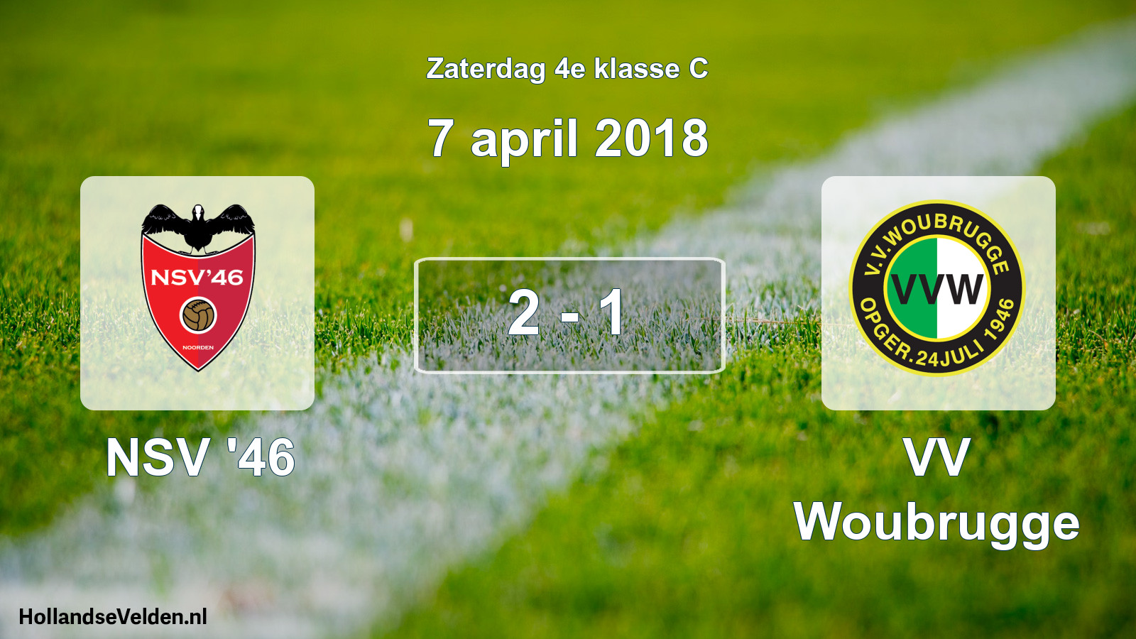 Total number of matches played: NSV '46 - VV Woubrugge 2 - 1 (7 April 2018)