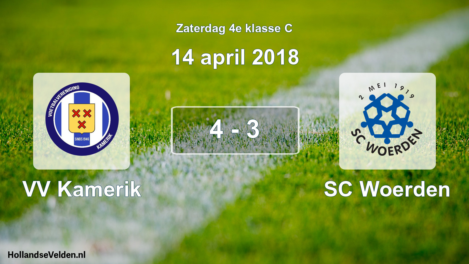 Total number of matches played: VV Kamerik - SC Woerden 4 - 3 (14 April 2018)