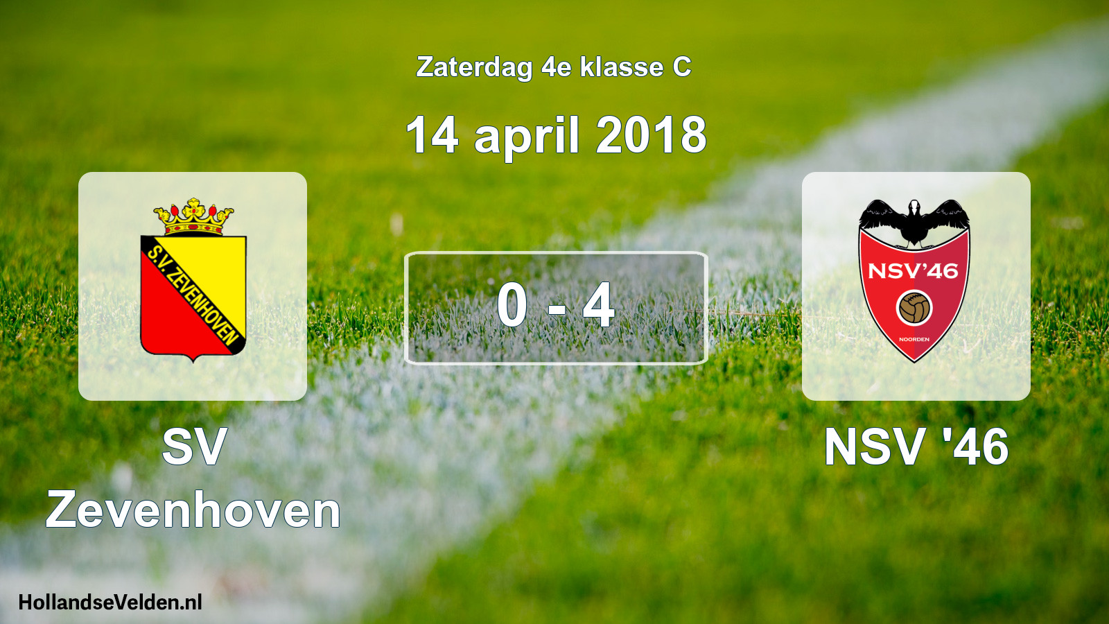Total number of matches played: SV Zevenhoven - NSV '46 0 - 4 (14 April 2018)