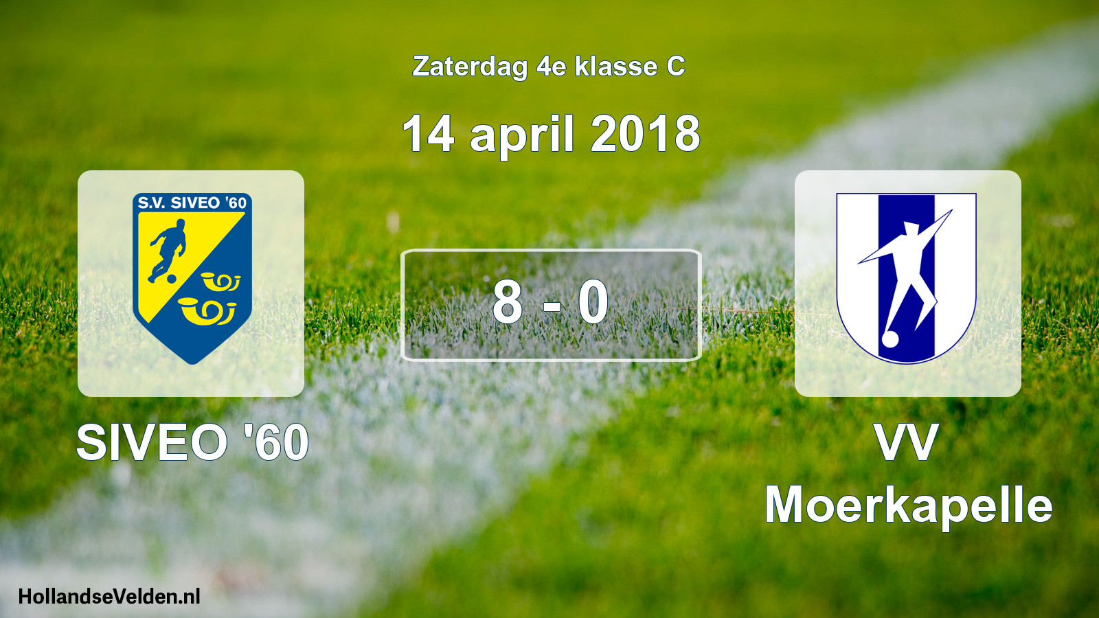 Total number of matches played: SIVEO '60 - VV Moerkapelle 8 - 0 (14 April 2018)
