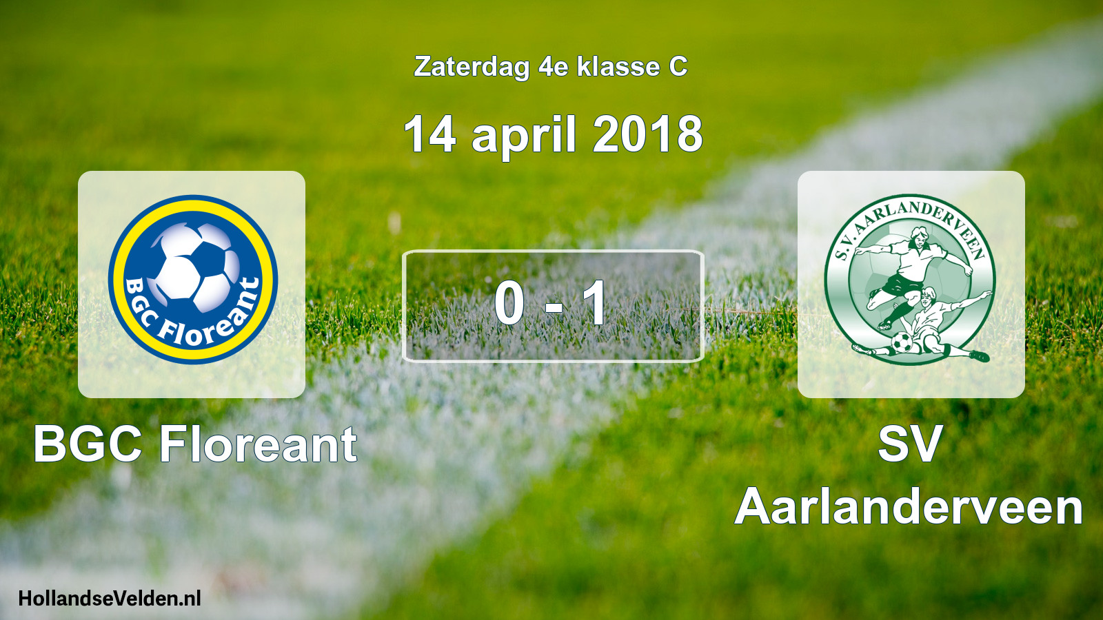 Total number of matches played: BGC Floreant - SV Aarlanderveen 0 - 1 (14 April 2018)