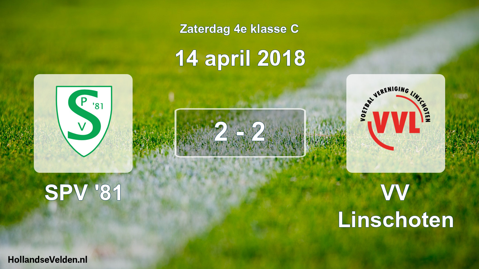 Total number of matches played: SPV '81 - VV Linschoten 2 - 2 (14 April 2018)