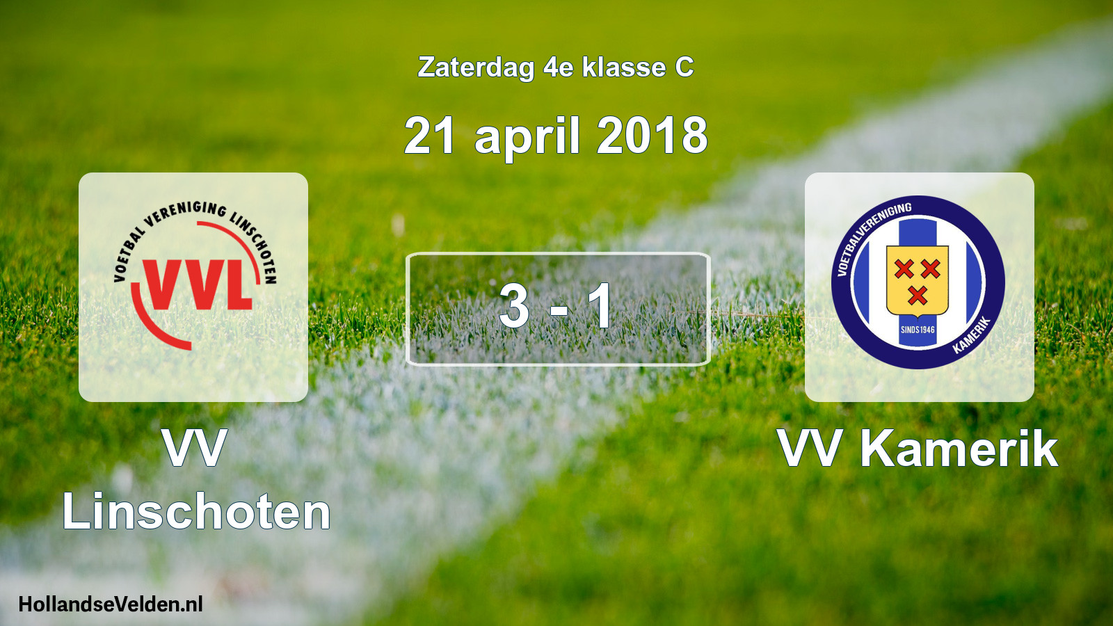Total number of matches played: VV Linschoten - VV Kamerik 3 - 1 (21 April 2018)