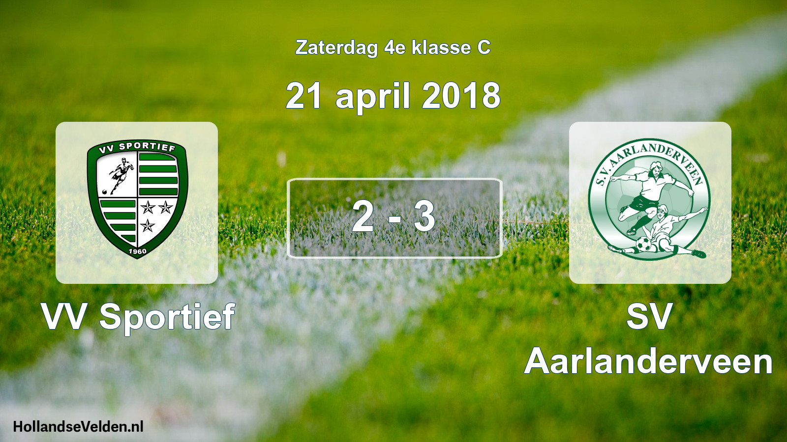 Total number of matches played: VV Sportief - SV Aarlanderveen 2 - 3 (21 April 2018)