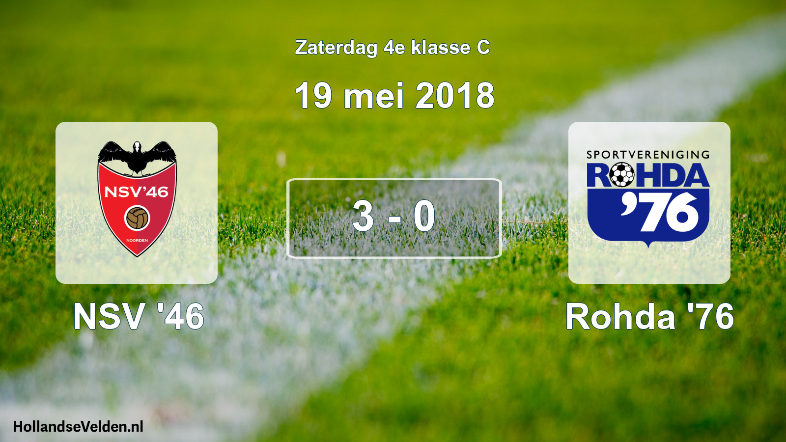 Total number of matches played: NSV '46 - Rohda '76 3 - 0 (19 May 2018)