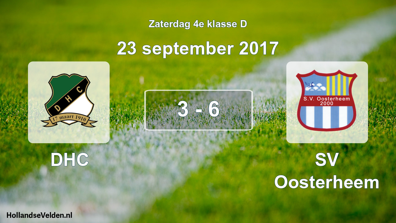 Total number of matches played: DHC - SV Oosterheem 3 - 6 (23 September 2017)
