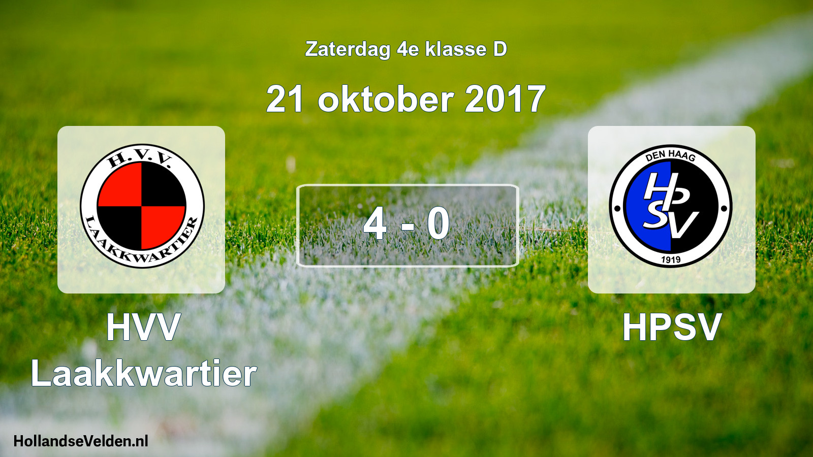Total number of matches played: HVV Laakkwartier - HPSV 4 - 0 (21 October 2017)