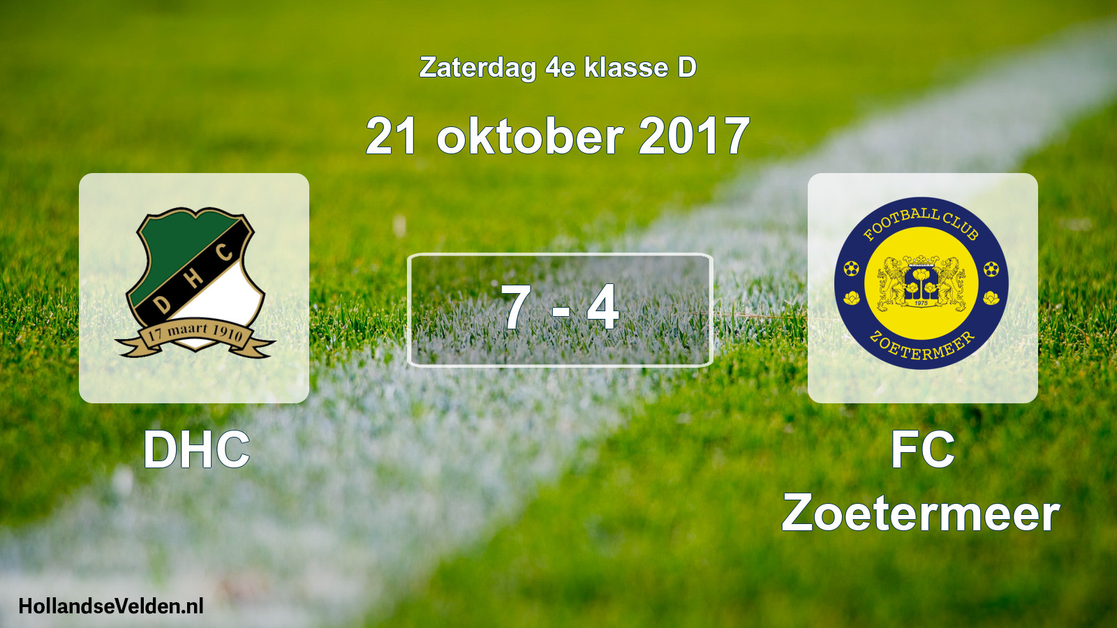 Total number of matches played: DHC - FC Zoetermeer 7 - 4 (21 October 2017)