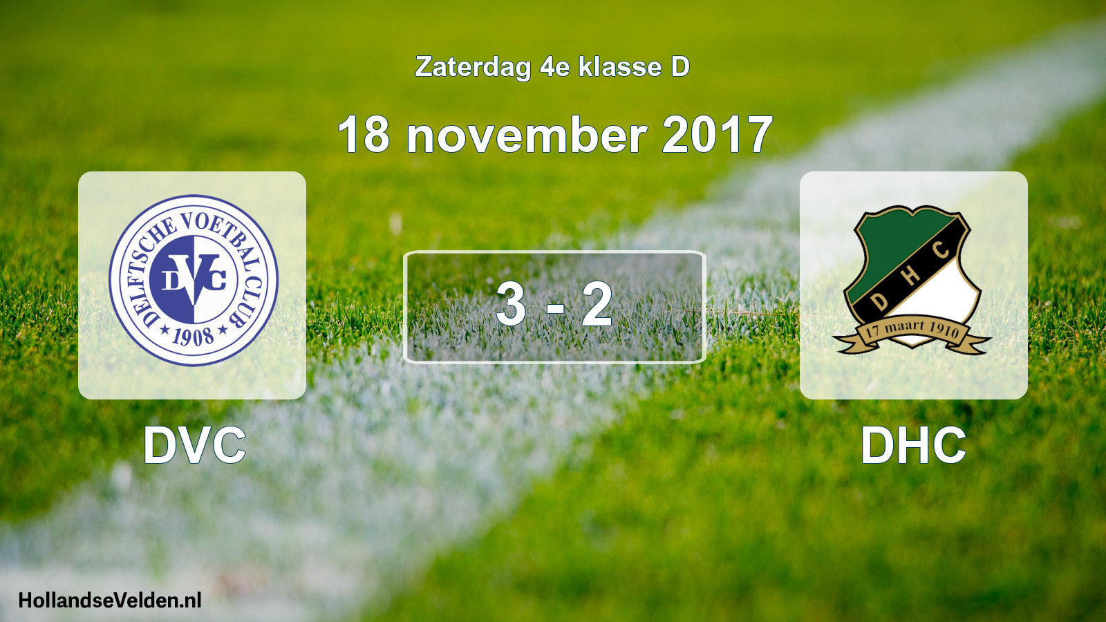 Total number of matches played: DVC - DHC 3 - 2 (18 November 2017)