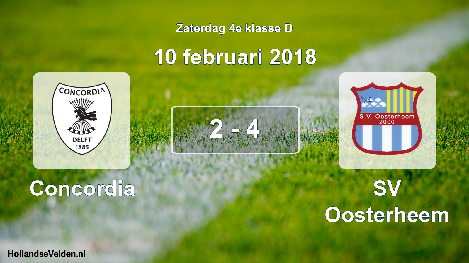Total number of matches played: Concordia - SV Oosterheem 2 - 4 (10 February 2018)