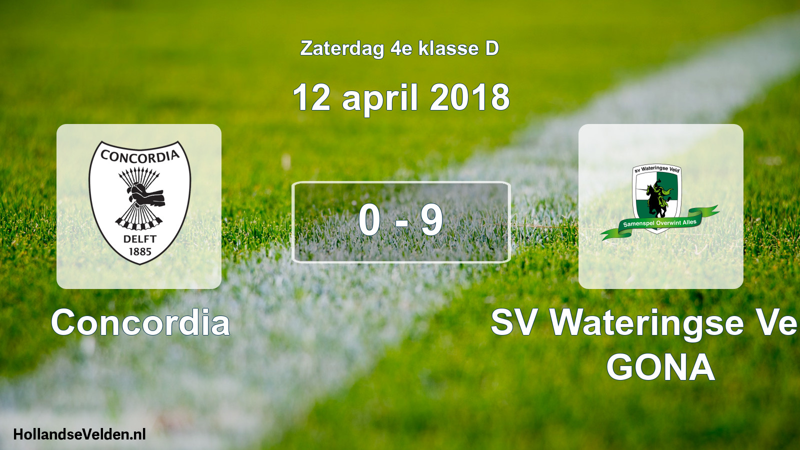 Total number of matches played: Concordia - SV Wateringse Veld GONA 0 - 9 (12 April 2018)