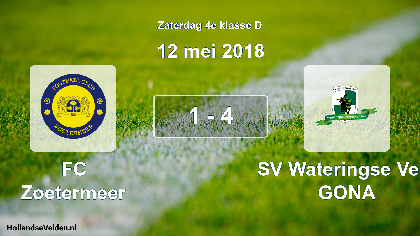 Total number of matches played: FC Zoetermeer - SV Wateringse Veld GONA 1 - 4 (12 May 2018)
