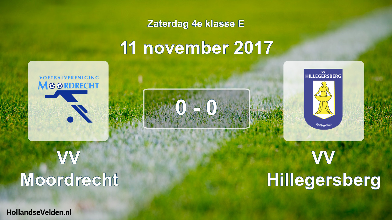 Total number of matches played: VV Moordrecht - VV Hillegersberg 0 - 0 (11 November 2017)