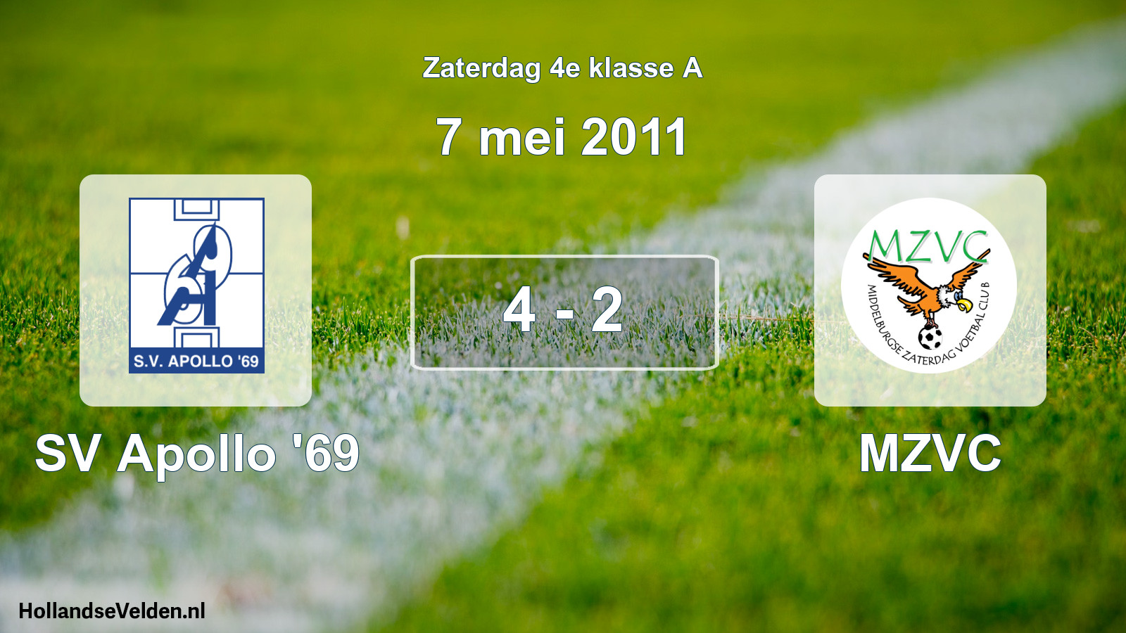 Total number of matches played: SV Apollo '69 - MZVC 4 - 2 (7 May 2011)