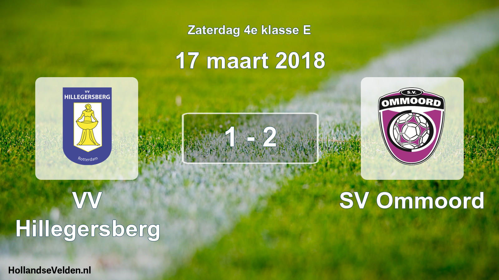 Total number of matches played: VV Hillegersberg - SV Ommoord 1 - 2 (17 March 2018)